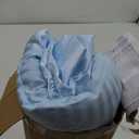 downluxe Queen Size Blanket with Satin Trim, Lightweight Down Alternative Blankets Queen Size for All Season, Machine Washable (Cool Blue, 90x90 Inch)