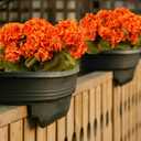 6 Bundles Silk Geraniums Artificial Flowers for Outdoors, UV Resistant Faux Plants Realistic for Garden Patio Porch Window Box Home Indoor Outdoor Decor (6, Orange-red)