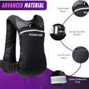 Running Vest Elite Backpack  5L Hydration Vest with Pockets, Lightweight Water Bottle, Phone Holder, Adjustable Reflective Marathon Trail Running Gear for Men and Women