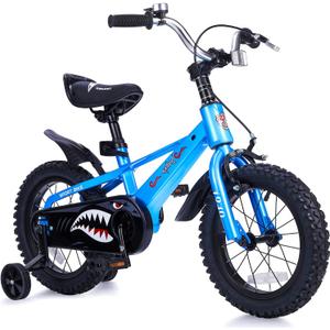 Stylish Kids Bike for Ages 3-7 - Easy Assembly Safe & Stable Ride, 14-16 Inch Wheels, Vibrant Colors, Includes Training Wheels (Red)
