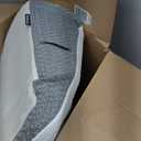 Wedge Pillow for Sleeping & Resting, 24"x24"x10" Memory Foam Cushion with Grey and White Patterned Polyester Cover, Ideal for Bedroom & Living Room  Comfortable Support for Adults