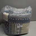 VAPUTAR Quilts Queen Size - 3 Piece Cotton Quilted Bedspread Coverlet, Soft Lightweight Quilted Bedding Set, Patchwork Boho Quilt with Pillowcovers Suitable for All Season and Room Decor (Dream Blue) (Queen (90"  98"))