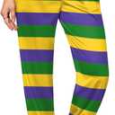 For G and PL Mardi Gras Women's Striped Drawstring Cuff Jogger Pants Festival Casual Leggings Stripeds S