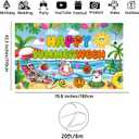 2 x 71"x 43" Happy Summerween Banner, Summerween Party Decorations, Summer Halloween Decorations