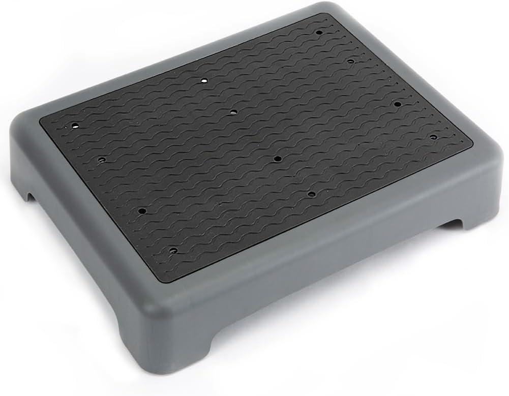 StrongTek One Step Stool, 3.4" Height Half Step with Non-Slip Surface, Wide Base, Supports 350 lbs, Mobility Step for Seniors and Adults, Ideal for Indoor and Outdoor Entryways, Patios, and Bathrooms (1 Pack)