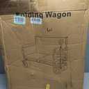 Wagon Bench Love Seat: Collapsible Heavy Duty Wagon - 500 LBS Beach Cart with Big Wheels for Sand Camping Shopping Sports