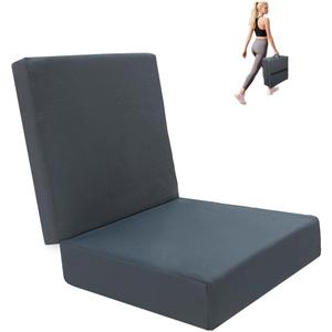 Porch Swing Folding Chair Cushion,Cushion for Outdoor Furniture with Carrying Handle and Adjustable Straps,for Patio,Outdoor,Backyard and Garden(Dark Grey)