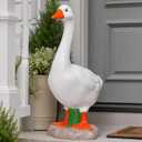 20" Large Porch Goose Statue Realistic Resin Sculpture Outdoor Garden Decor