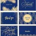 Hallmark Thank You Cards Assortment, Gold and Navy (120 Thank You Notes with Envelopes for Wedding, Bridal Shower, Baby Shower, Business, Graduation) (5.2 x 3.75 inch (120 Cards))