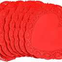 60 Pcs 10 Inch Red Heart Paper Doilies Valentines Heart Shaped Lace Paper Doilies for Table Decor Crafts Valentines Day Mothers Day Wedding Party Favor Supplies