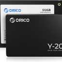 ORICO 512GB SATA SSD 2.5 Inch Internal Solid State Drive, Read Speed up to 500MB/s, SATA III 6Gbps for Desktop Laptop NAS DIY External Drive - Y20