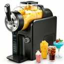 Slushie Machine for Home, No Ice Needed Slushy Machine & Frozen Drink Machine, 6 Presets, Real-Time Temp Display, Auto-Clean Slushy Maker Machine for Margaritas, Frappes, Milkshakes, Party Size（Black）