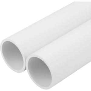 2Pcs 2 Inch PVC Pipe 17" Long White Sch40 Industrial PVC Pipes for Home DIY, Greenhouse, Garden, Farm, Workshop, Furniture Grade(2" x 17"L)