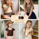 3 Pack Girls Shirts Tween Back to School Basic Short Sleeve Tops Kids Casual Slim Fit Tees for 5-14 Years