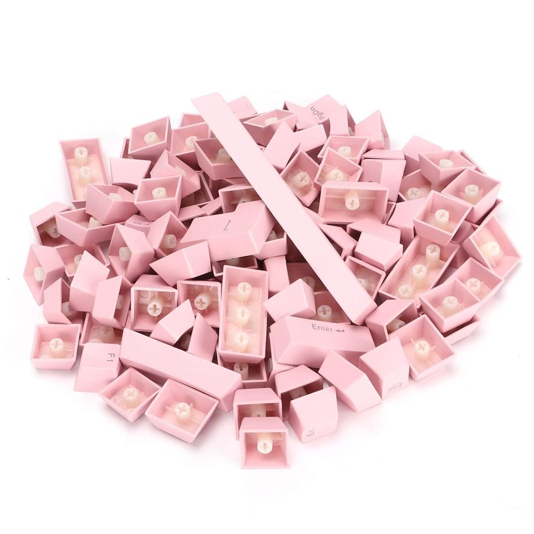 Mechanical Keyboard Keycaps, Ergonomic PBT Keycap Set Oil-Resistant for 61 Key Mechanical Keyboard.(Pale Pink)