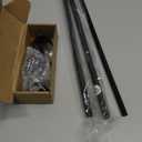 HTZON 2Pack Black Magnetic Curtain Rod, Magnetic Curtain Rod for Door, Adjustable Magnetic Towel Bar, Magnetic Curtain Rods for Metal Doors 16-28 Inch, Tool-Free Magnetic Rod with Leather Protective Cover