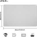Thick Silicone Pastry Mat with High Edge, 20"x 16" Non-Stick Silicone Baking Mat, Non Slip Silicone Dough Rolling Mat for Making Bread, Cookies and Pizza, Gray Silicone Mat for Craft, Countertop Mat