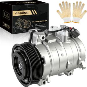 A/C Air Conditioner AC Compressor With Clutch Fit for Honda for Element 2003-2011 03 04 05 06 07 08 09 10 11 2.4L, Replace for CO 10739C, 38810PZDA00, 639319, 4711004, 77372