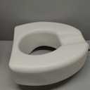 Medline Elevated Locking Toilet Seat, No Arms, 5-Inch Height, Enhanced with Microban Antimicrobial Protection, 350 lb Weight Capacity, Gray - Secure & Comfortable, Easy Installation