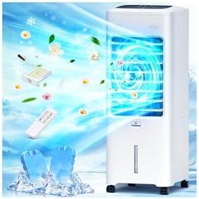 Windowless Air Conditioner Portable, 30inch Ventless Swamp Cooler Air Conditioner with 2-Gal Tank, 4IN1 Evaporative Air Cooler for Indoor Room Bedroom Home, 3 Speeds&3 Modes, 7H Timer, Remote