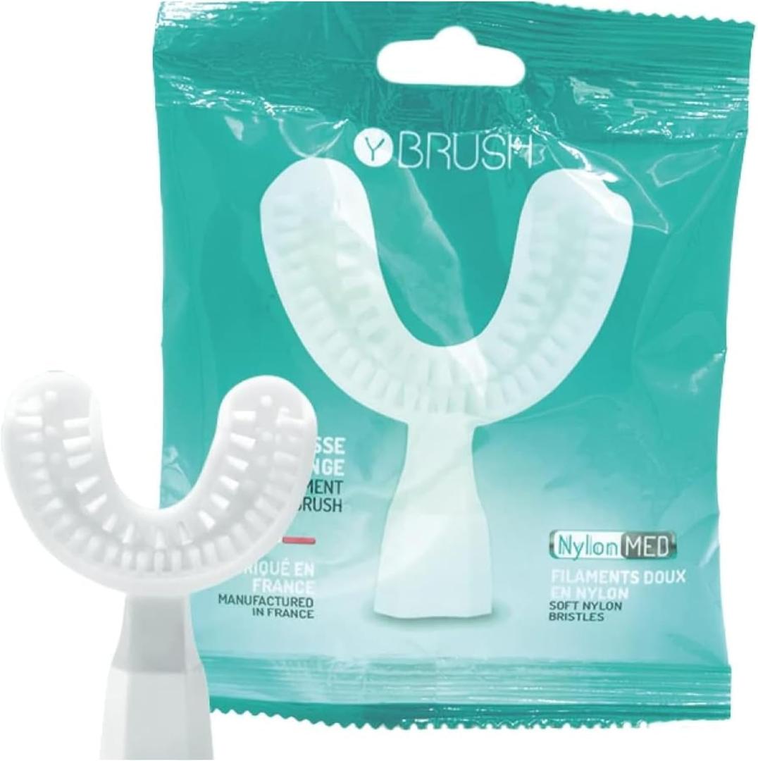 Y-Brush Nylon Brush Head (Replacement) - Adult 12+ (for NylonStart, NylonBlack, NylonKids) Y-Shaped Brush - Flexible - to Be Replaced Every 4 Months