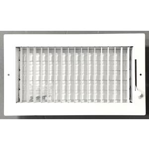 12" x 6" Adjustable Blade Sidewall Ceiling Register Vent Cover Diffuser Heavy Duty Stamped Steel (Listed Size is for Duct Opening or Inside Measurement, Outside Surface 13.8" x 8"))