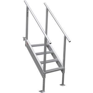 Extreme Max 3005.3843 Universal Mount Aluminum Dock Stair - 4-Step