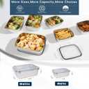 2PCS 304 Stainless Steel Food Containers with Airtight Leakproof Lids, Stackable Bento Box for Professional Meal Prep, Reusable Lunch Containers for Office & Gym, Stackable, Oven/Dishwasher Safe