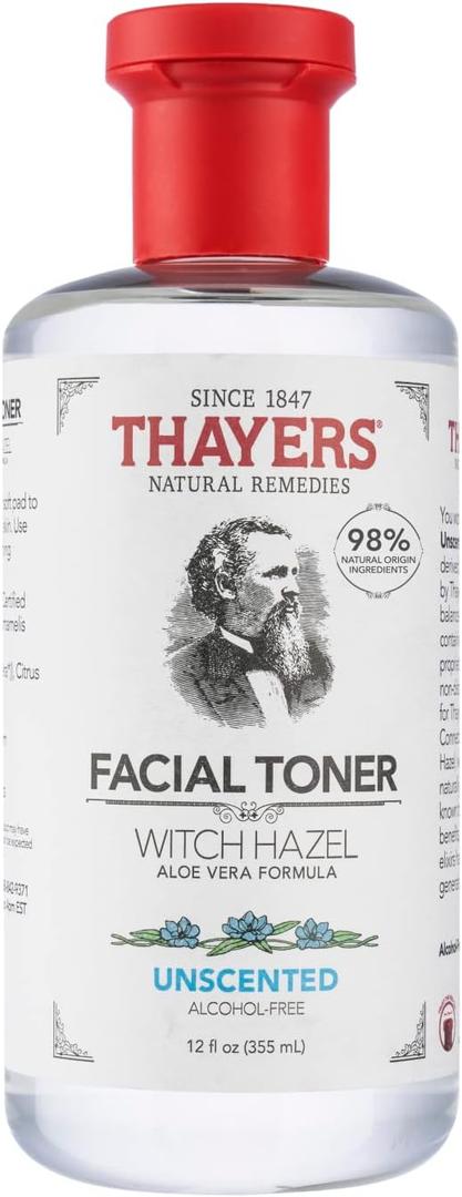 Thayers Witch Hazel With Aloe Vera Unscented - 12 Fl Oz