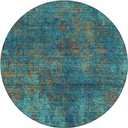 Addison Rugs Chantille ACN940 Teal 8' x 8' Indoor Outdoor Round Rug, Easy Clean, Machine Washable, Non Shedding, Bedroom, Entry, Living Room, Dining Room, Kitchen, Patio Rug