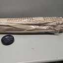 Kingdura 9FT Outdoor Patio Umbrella with Solar Lights, Market Table Umbrella with Push Button Tilt & Crank, 8 Sturdy Ribs, 32 LED Lights, UV Protection for Garden Lawn Deck Backyard Pool (Beige)