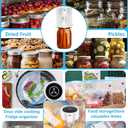 Electric Mason Jar Vacuum Sealer Kit Auto Stop Fully Automatic Fits Wide and Regular Mouth 3 IN 1 Design For Canning Jar And Sous Vide Bags (White)