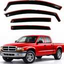 KPY Rain Guards Fit for 2000-2004 Dodge Dakota Quad Cab, in-Channel Window Visors Vent Wind Deflectors 4PC, Truck Accessories for 00-04 Dakota (Crew Cab Only)