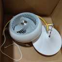 Desk Fans for Bedroom with Light, 16 Inch Table Air Circulator Fans with Ring Bracket, Oscillating Fan for Whole Room, 70 Vertical and 100 Oscillating, 3 Speeds, 28dB Quiet, for Home,Office,Outdoor, Mini