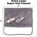 Gintao Heated Electric Foot Warmers for feet,22"20" Foot Heating Pad,Soft Flannel Sherpa Feet Warmers for Women and Men,ETL/FCC Certified, 2H Auto Shut Off,3 Temperature Setting, Perfect Gifts, Gray