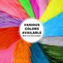 White Grey 8x60Inch Faux Fur Shaggy Plush Faux Fur, Fabric Precut Strips Fluffy Fuzzy Faux Fur, Craft Beard Hair, Beard Miniature Dolls Rugs Mats Gift, Winter Halloween Christmas Costume Party Decor