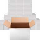 PETAFLOP 9x6x6 Shipping Boxes Set of 25, Small White Cardboard Mailer Box for Packing, Mailing, Business,DIY