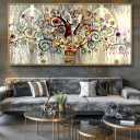 Wall Art Abstract Art Paintings Tree of Life Posters Prints Landscape Picture Colorful Modern Canvas Painting for Living Room Bedroom Office Large Decor 20"x40" with Framed