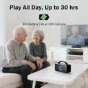 5.8Ghz Wireless Speakers for TV, 30-hrs Playtime, Portable TV Speakers for Hard of Hearing Seniors, 50 ft Range Compatible with ARC, Opt, AUX, USB, Coax Port (Cables Included)