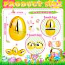 OCTERIC 36Pcs Easter Eggs Bulk, 2.3" Fillable Shiny Golden Metallic Plastic Easter Eggs Empty for Easter Hunt, Easter Basket Stuffers, Party Favor, Classroom Prize Supplies