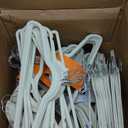 Amazon Basics Slim, Velvet, Non-Slip Suit Clothes Hangers, Ivory/Rose Gold - Pack of 100