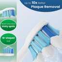 Replacement Toothbrush Heads Compatible with Philips Sonicare and More Click-on Handles 8 Pack White