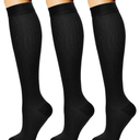 CHARMKING Compression Socks for Women & Men Circulation (3 Pairs) 15-20 mmHg is Best Support for Athletic Running Cycling S/M