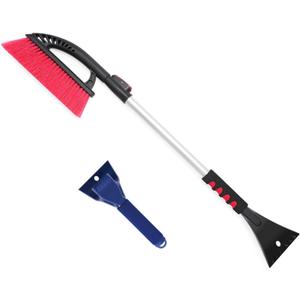 Extendable 33"-46" 2-1 Car Snow Brush with Ice Scrapper (C80100), Snow Broom Head for Car Windshield Pin Lock Telescopic with Soft EVA Grip, Complimentary Ice Scrapper, Long Snow Brush Extendable 33"-46" 2-1 Car Snow Brush with Ice Scrapper (C80100), Snow Broom Head for Car Windshield Pin Lock Telescopic with Soft EVA Grip, Complimentary Ice Scrapper, Long Snow Brush