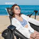 Portal Hammock Camping Chair, Portable Outdoor Swinging Chairs with Adjustable Back and Height for Lawn, Backyard, Patio, Supports 400 lbs, Breathable Mesh High Back, Black