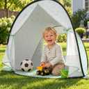 Pop-Up Baby Beach Tent UPF 50+ with Mosquito Net, Rear Vent, Sand Pockets, 32.3 " x 28.3 " x 31.5 "