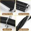 Litaibai Large Size Weather Stripping Door Seal for Larger Gaps, 40FT Kerf Door Seal Strip, No Glue, Easy Groove Installation, Soundproof & Weatherproof for Exterior Doors