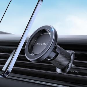 Miracase Car Phone Holder for Magsafe [Strong Magnets] Magnetic Phone Holders for Your Car, 360Adjustable Air Vent Hands Free Cell Phone Mount Cradle Fit iPhone 17-12 & All Speakerphones, Black