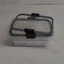 Rubbermaid Brilliance Food Storage Containers with Lids, Airtight, for Lunch, Meal Prep, and Leftovers, Set of 3 with Removable Trays | Large 9.6 Cup Container