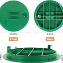 2 Piece 10 Inch Round Sprinkler Valve Box Cover - Green Irrigation Valve Cover